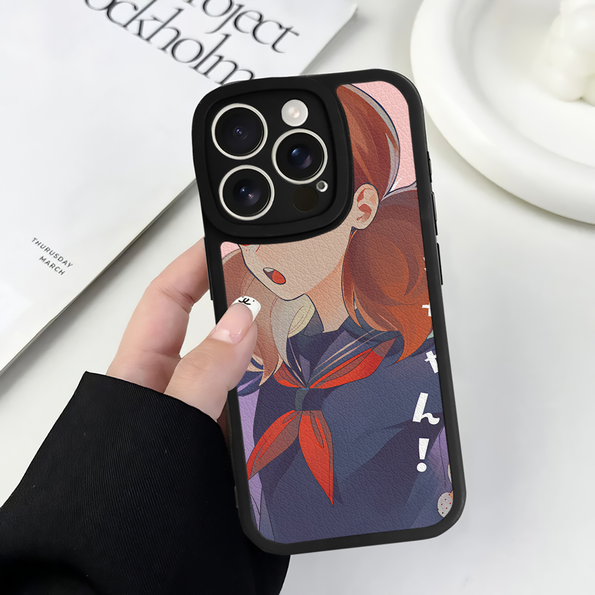 （画像用） ハイキュー!! Haikyu!! 【iPhone 16シリーズ対応】シリコンスマホケース（レザー調） 材質：シリコン